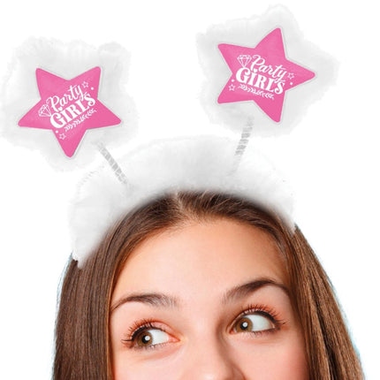 Witte Hoofdband Party Girls - Partywinkel - 8434077137284