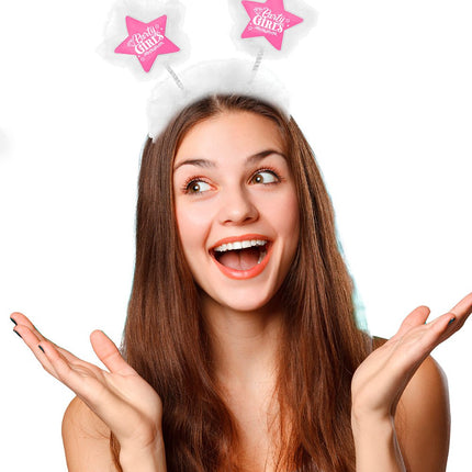 Witte Hoofdband Party Girls - Partywinkel - 8434077137284