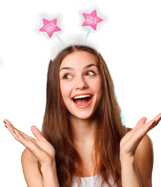 Witte Hoofdband Party Girls - Partywinkel - 8434077137284