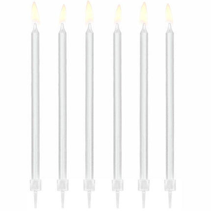 Witte Kaarsen 14cm 12st van Partydeco koop je bij Partywinkel