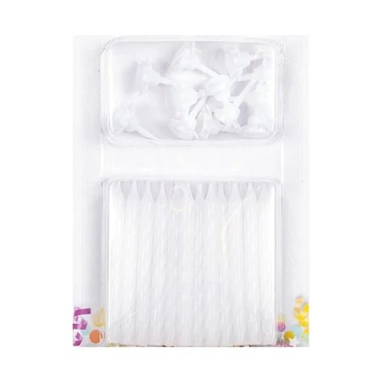 Witte Kaarsen 6cm 24st van VDV Benefit koop je bij Partywinkel