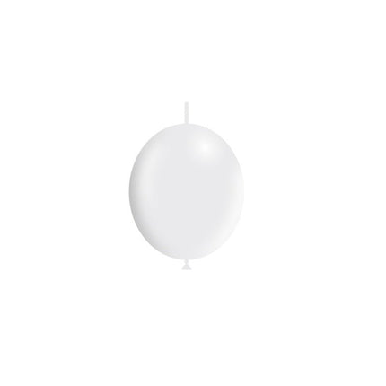 Witte Knoopballonnen 15cm 100st van Balloonia koop je bij Partywinkel