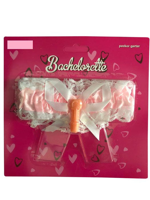 Witte Kousenband Willy van Partychimp koop je bij Partywinkel