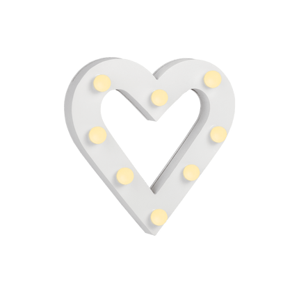 Witte Licht Hart van Paper Dreams koop je bij Partywinkel