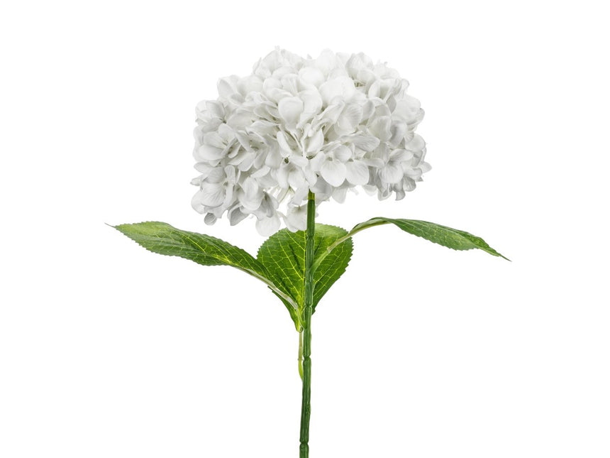 Witte Nep Bloem Hortensia 69cm van Partydeco koop je bij Partywinkel