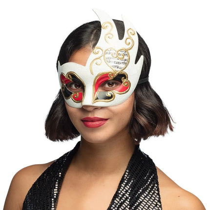 Witte Oogmasker Venice Musica - Partywinkel - 8712026002105