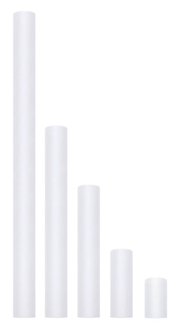Witte Tule Rol 15cm 9m van Partydeco koop je bij Partywinkel