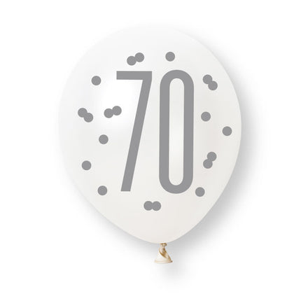 70 Jaar Ballonnen Set Blauw 30cm 6st