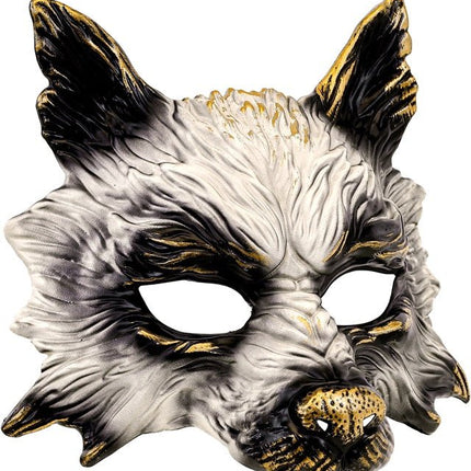 Wolf Masker Zwart Wit van Widmann koop je bij Partywinkel