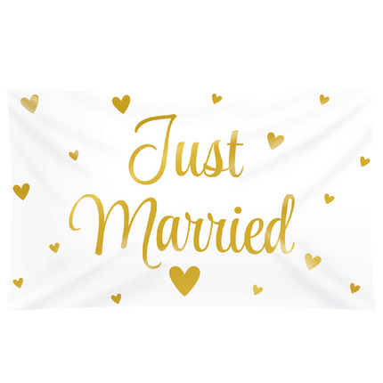 Hochzeitsfahne Just Married Xxl 1.5m