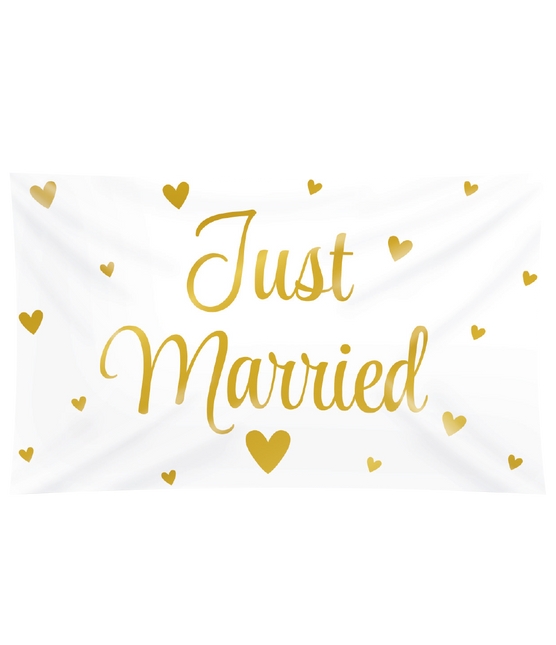 Hochzeitsfahne Just Married Xxl 1.5m