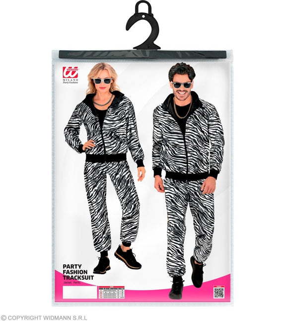 Zebra Trainingspak Fout Zilver - Partywinkel - 8003558793914