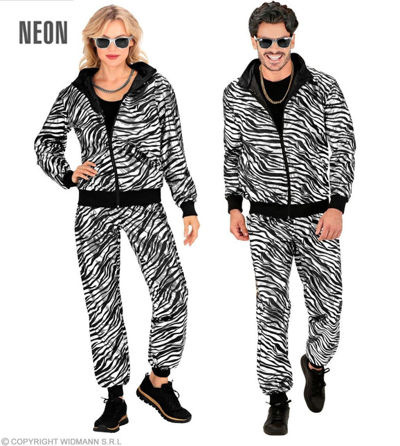 Zebra Trainingspak Fout Zilver - Partywinkel - 8003558793914