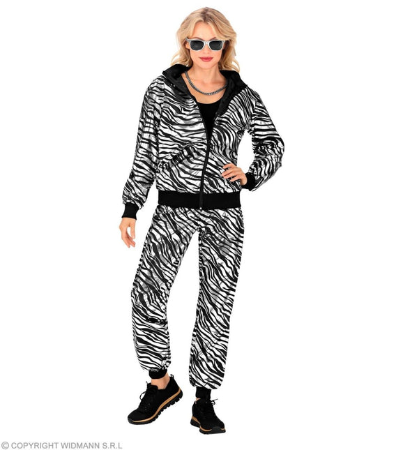 Zebra Trainingspak Fout Zilver - Partywinkel - 8003558793914