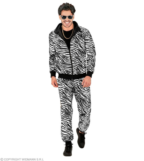Zebra Trainingspak Fout Zilver - Partywinkel - 8003558793914