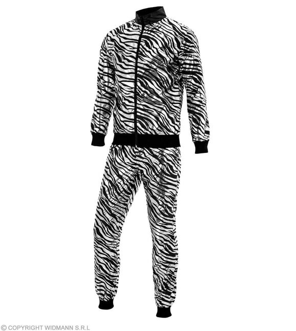 Zebra Trainingspak Fout Zilver - Partywinkel - 8003558793914