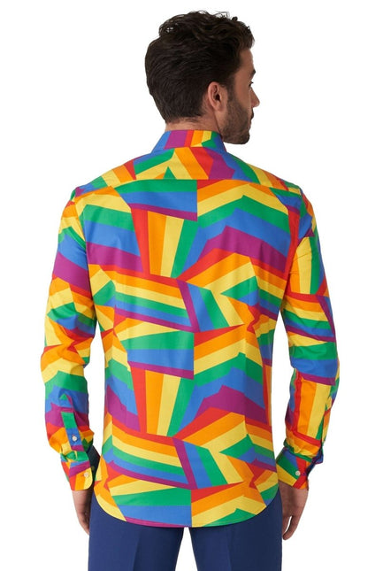 Zig Zag Regenboog Overhemd Heren OppoSuits van OppoSuits koop je bij Partywinkel