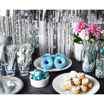 Zilveren Borden 23cm 6st - Partywinkel - 8712026200112
