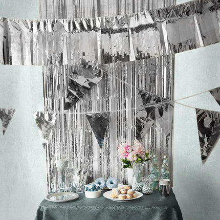 Zilveren Borden 23cm 6st - Partywinkel - 8712026200112