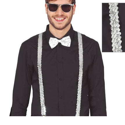 Zilveren Bretels Paillet van Fiestas Guirca koop je bij Partywinkel