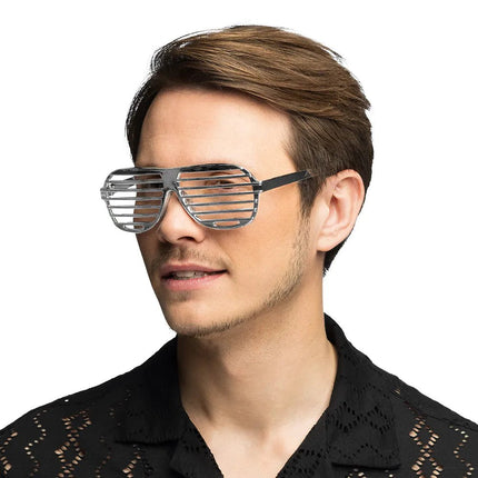 Zilveren Bril Gestreept van Boland koop je bij Partywinkel