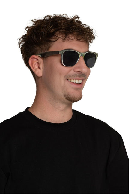 Zilveren Bril Metalic van Partychimp koop je bij Partywinkel