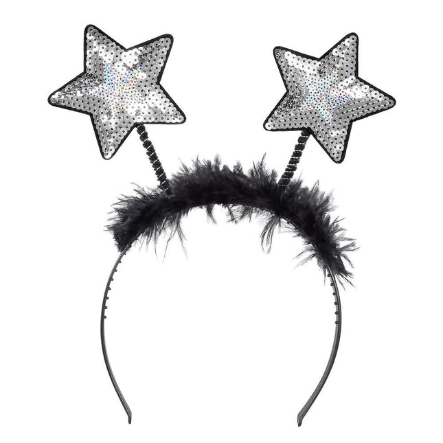 Zilveren Haarband Sterren van Boland koop je bij Partywinkel