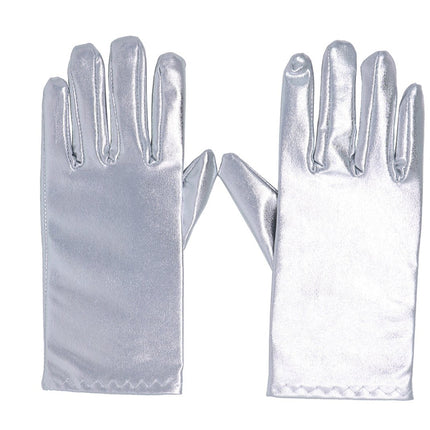 Zilveren Handschoenen 22cm van Fiestas Guirca koop je bij Partywinkel