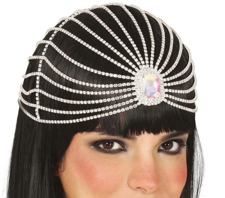 Zilveren Hoofdband Diamanten - Partywinkel - 8434077136423