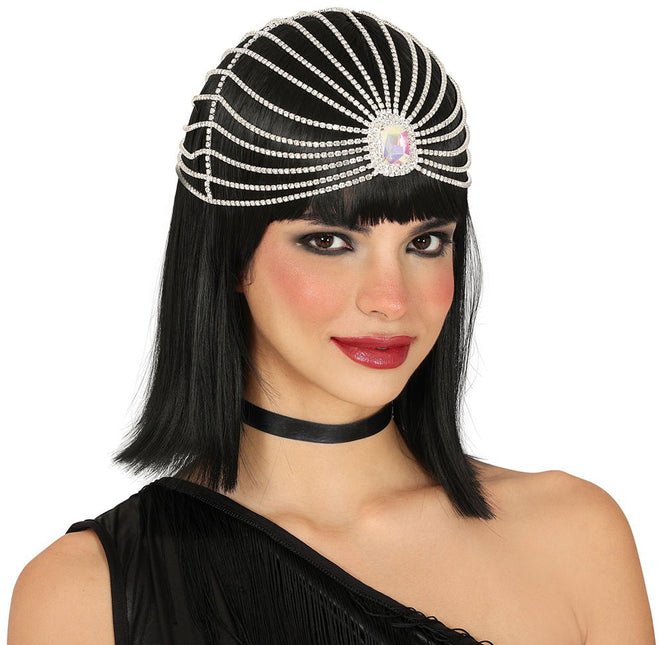 Zilveren Hoofdband Diamanten - Partywinkel - 8434077136423