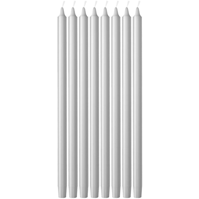 Zilveren Kaarsen 10cm 12st van Folat koop je bij Partywinkel