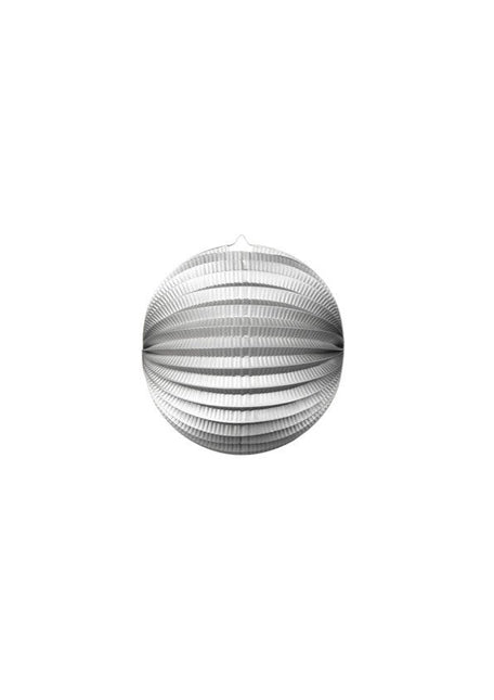 Zilveren Lampion Metallic 25cm van WeFiesta koop je bij Partywinkel