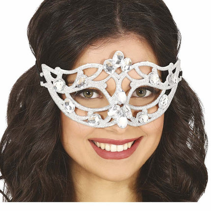 Zilveren Masker Glitters van Fiestas Guirca koop je bij Partywinkel