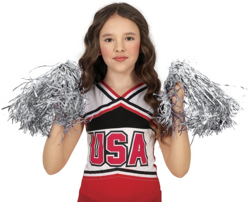 Zilveren Pompoms 2st van Fiestas Guirca koop je bij Partywinkel