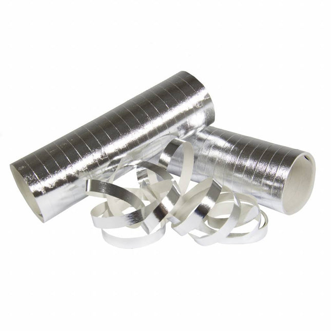 Zilveren Serpentine Metallic 3st van Folat koop je bij Partywinkel