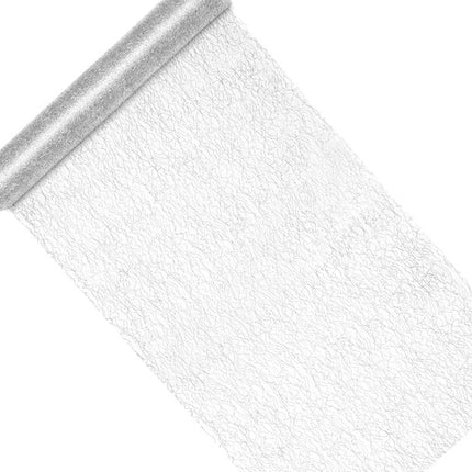 Zilveren Tafelloper 9m van Partydeco koop je bij Partywinkel