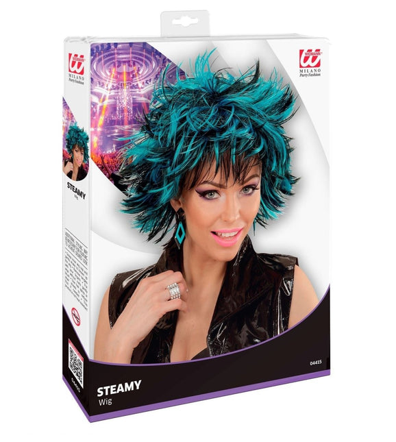 Zwart Blauwe Pruik van Widmann koop je bij Partywinkel