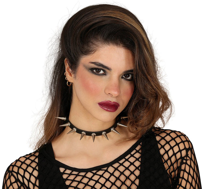 Zwart Zilveren Ketting Punk - Partywinkel - 8434077167816