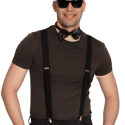 Zwarte Accessoireset 3 delig van Partychimp koop je bij Partywinkel