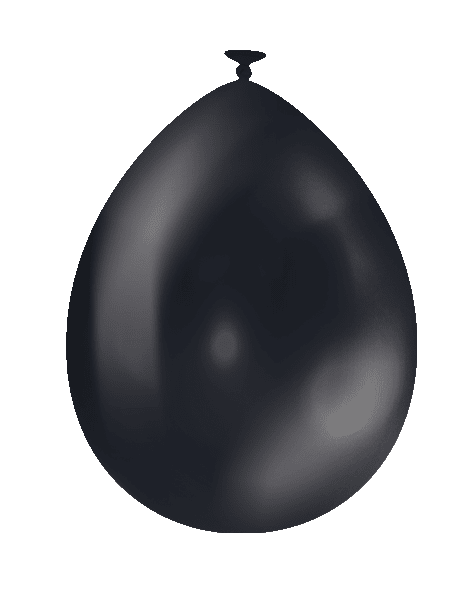 Zwarte Ballonnen Metallic 30cm 50st van Paper Dreams koop je bij Partywinkel