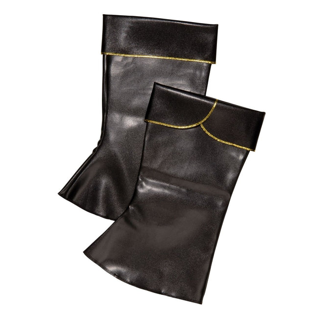 Zwarte Beenkappen Gouden Rand van Widmann koop je bij Partywinkel