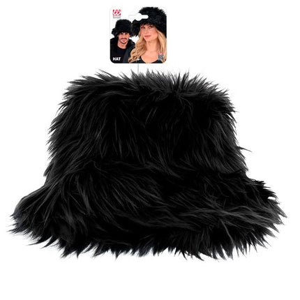 Zwarte Bucket Hat Pluche van Widmann koop je bij Partywinkel