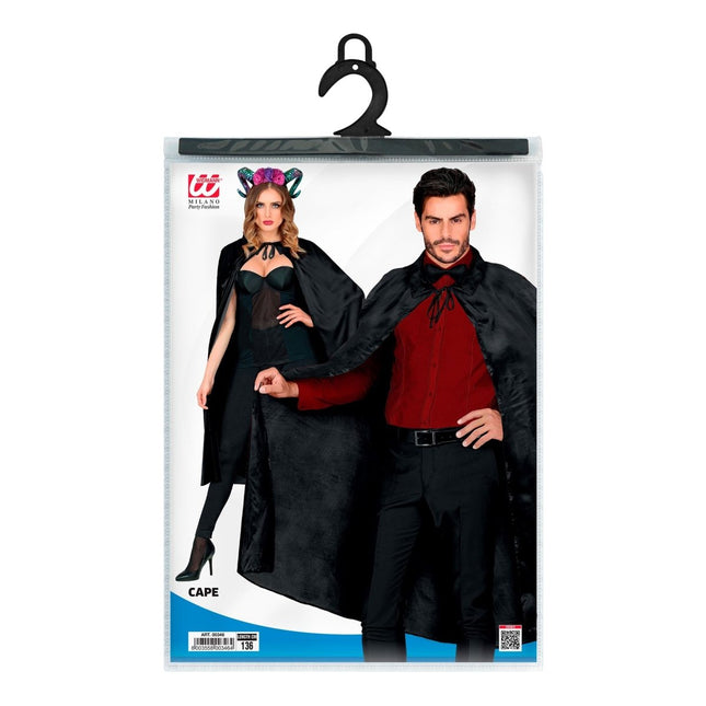 Zwarte Cape 1,36m van Widmann koop je bij Partywinkel