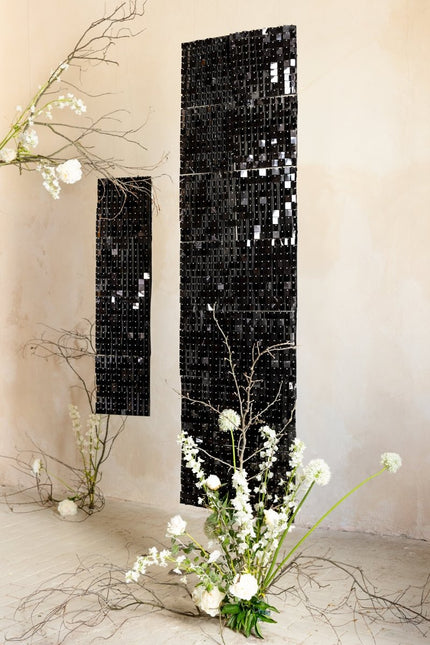 Zwarte Deurgordijn 30cm van Partydeco koop je bij Partywinkel