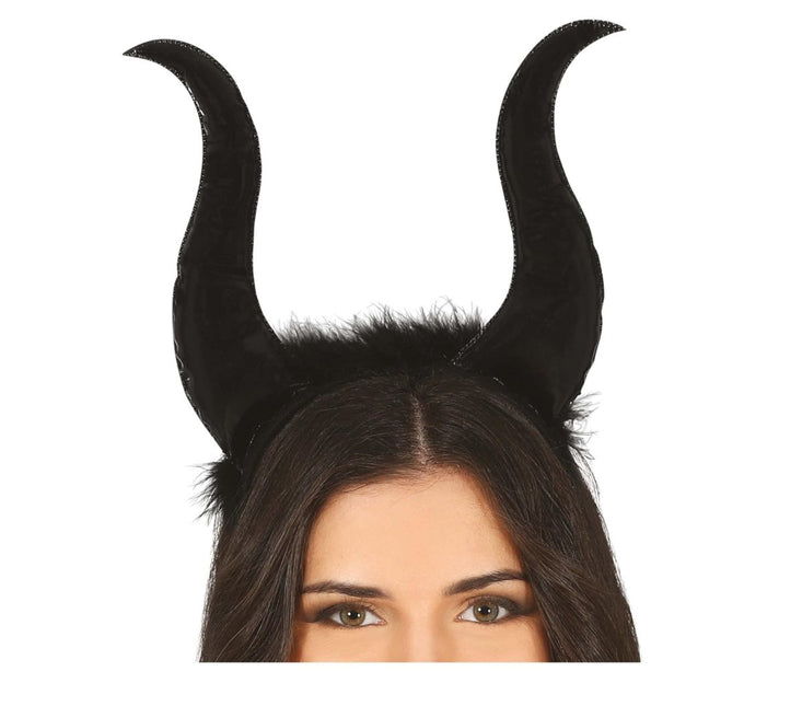 Zwarte Halloween Haarband Duivelhoorns van Fiestas Guirca koop je bij Partywinkel