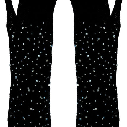 Zwarte Handschoenen Glitters 30cm - Partywinkel - 8434077270547