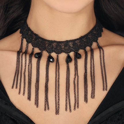 Zwarte Ketting Choker van Fiestas Guirca koop je bij Partywinkel