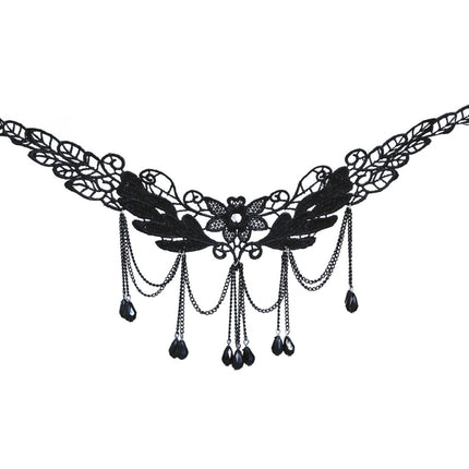 Zwarte Ketting Stenen van Fiestas Guirca koop je bij Partywinkel