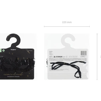 Zwarte Oogmasker Lace van Partydeco koop je bij Partywinkel