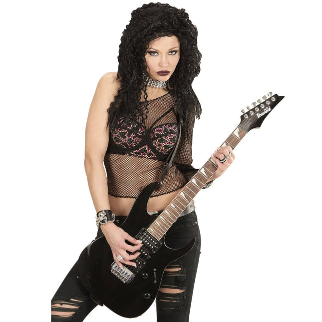 Zwarte Pruik Hardrocker van Widmann koop je bij Partywinkel